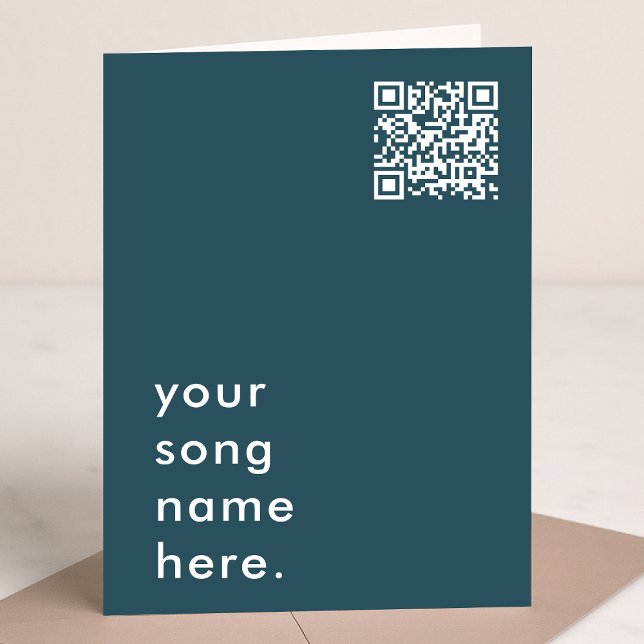 Say it with Music | Teal QR Code Streamable Song Karte (Von Creator hochgeladen)