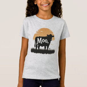 Say Moo — Niedliche Kuh-Silhouette T-Shirt