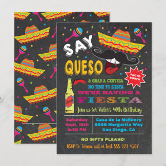 Say Queso Mexican Fiesta Party Einladung