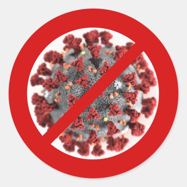 SAY STOP the CORONAVIRUS Runder Aufkleber (Vorderseite)