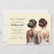 Say Yes African American Bridesmaid Vorschlag