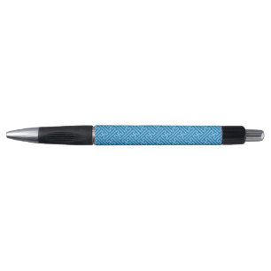 Sayagata Muster, Japanisch, Blau und Baby Blue Kugelschreiber