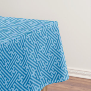 Sayagata Muster, Japanisch, Blau und Baby Blue Tischdecke