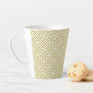 Sayagata-Muster, Japanisch, Gold und Weiß Milchtasse