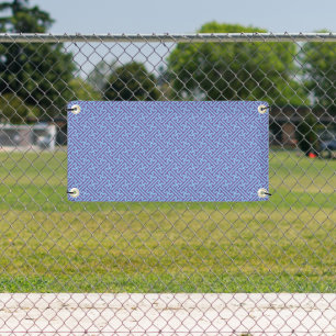 Sayagata-Muster, japanisch, Lila und blau Banner