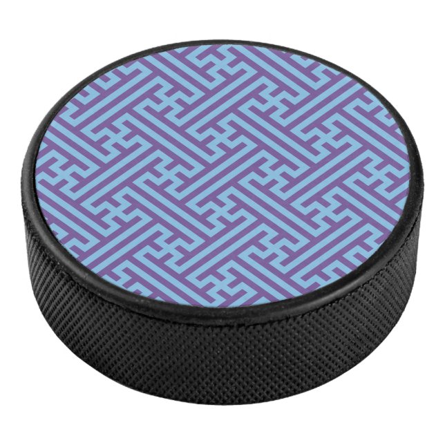 Sayagata-Muster, japanisch, Lila und blau Eishockey Puck (3/4)