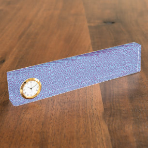 Sayagata-Muster, japanisch, Lila und blau Namensplakette