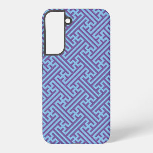 Sayagata-Muster, japanisch, Lila und blau Samsung Galaxy Hülle