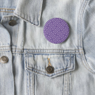 Sayagata-Muster, japanisch, Lila und rosa Button