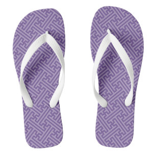 Sayagata-Muster, Japanisch, Lila und Rosa Flip Flops