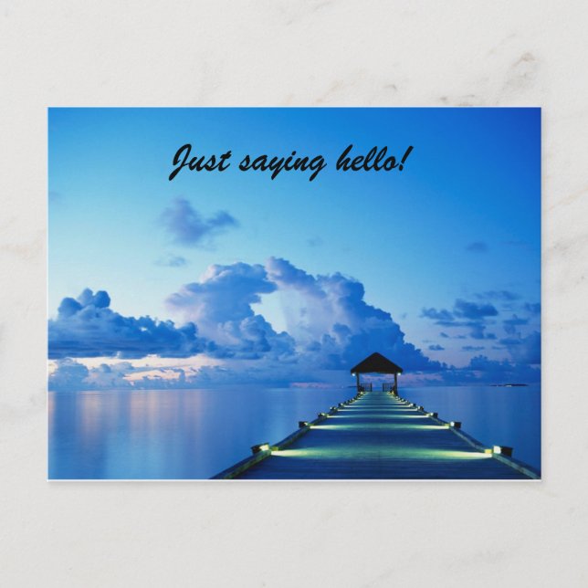 Saying hello! postkarte (Vorderseite)