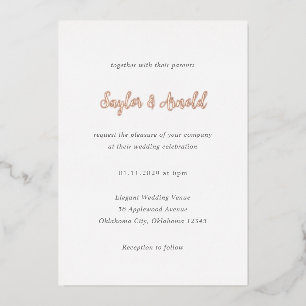 Saylor Modern Wedding Folieneinladung