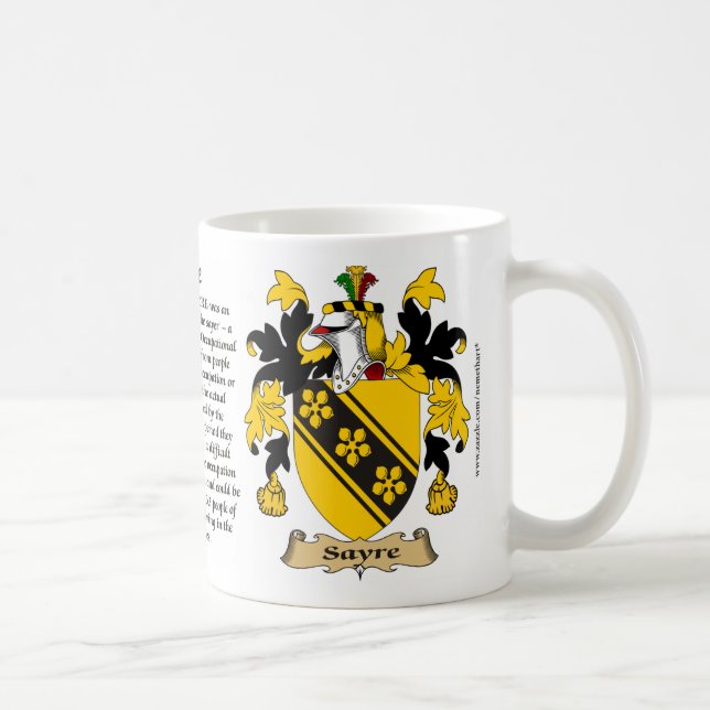 Sayre, der Ursprung, die Bedeutung und das Wappen Tasse (Rechts)