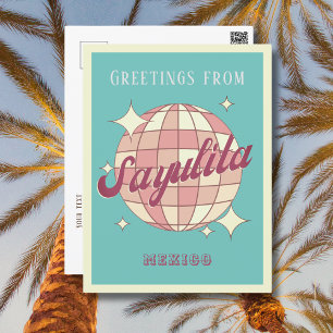 Sayulita Mexico Retro Vintages Party Postkarte