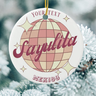 Sayulita Mexico Retro Vintages Party Souvenir Keramik Ornament