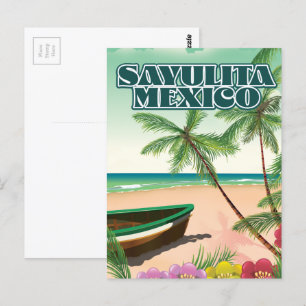 Sayulita Mexico Strandplakat Postkarte