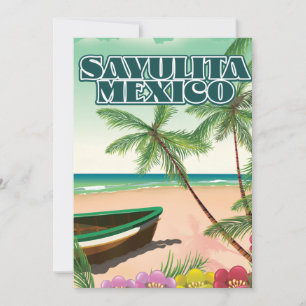 Sayulita Mexico Strandplakat Save The Date