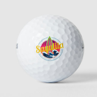 Sayulita Mexico Surfer Vintag Wave Sunset Bigwave Golfball