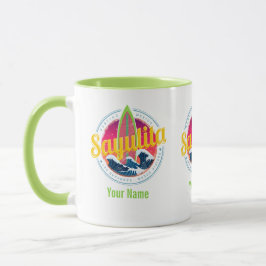 Sayulita Mexico Surfer Vintag Wave Sunset Bigwave Tasse