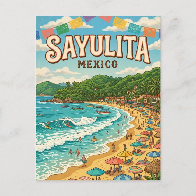 Sayulita Mexiko Postkarte (Vorderseite)