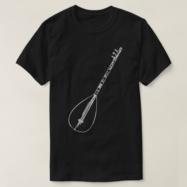 Saz Baglama traditional Turkish Instrument Turkish T-Shirt (Design vorne)