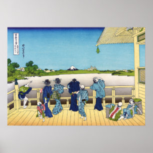 Sazai Hall des 500 Jahre alten Arhat Tempels Poster