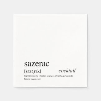Sazerac Modern Zitat Black Typografy Cocktail Serviette