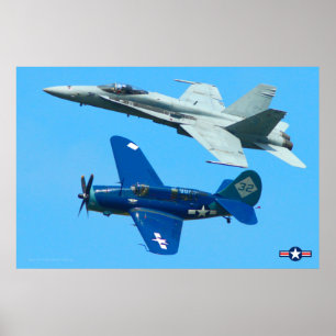 SB2C HELLDIVER und F/A-18C HORNET Poster