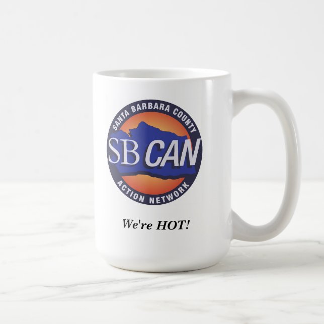 SB KANN Logo, ", das wir HEISS sind! 150z. Kaffeetasse (Rechts)