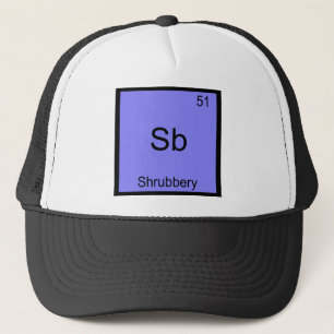 Sb - Strauchwerk Lustiges Chemie-Element-Symbol-T- Truckerkappe