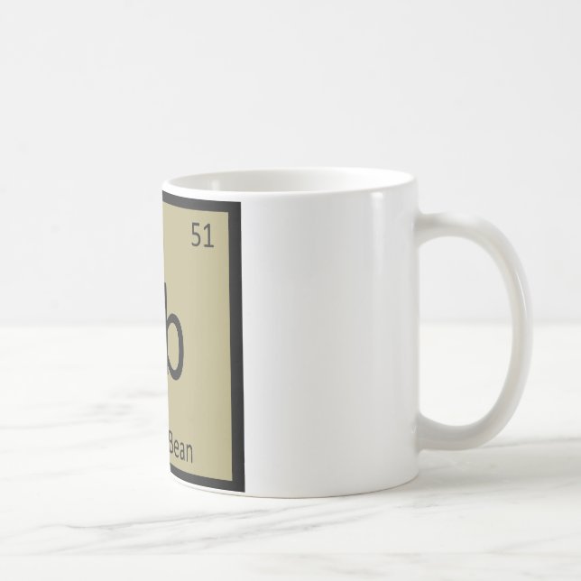 Sb - Symbol für die String-Bean-Pflanzenchemie Tasse (Rechts)