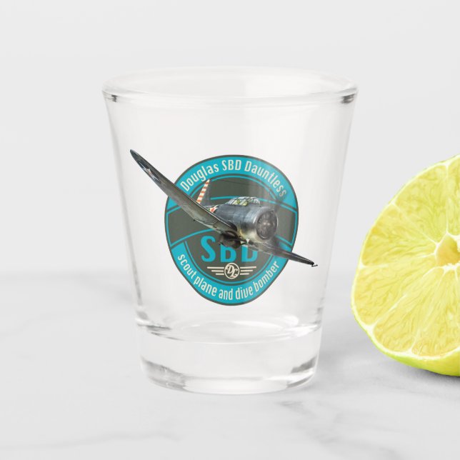 "SBD Dauntless" Schnapsglas (Vorderseite)