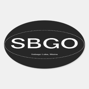 SBGO Sebago See-Maine-Oval-Autoaufkleber Ovaler Aufkleber