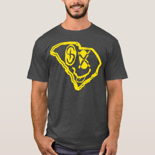 SC Eyes South olina Grunge Lächeln Gesicht Schwarz T-Shirt