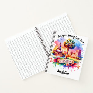 SC Landschaft mit Palme und Skyline Notizbuch