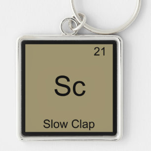 Sc - Langsamer Applaus Lustiges Chemie-Element-Sym Schlüsselanhänger