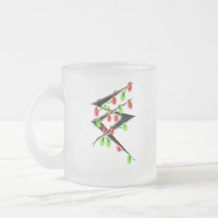 Sc-Logo mit der Weihnachtslicht-Tasse Mattglastasse