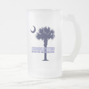 SC Palmetto & Crescent (Charleston) Mattglas Bierglas