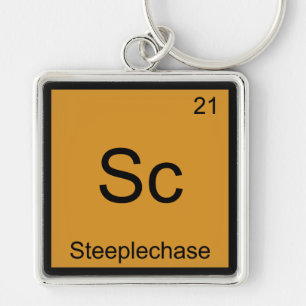 Sc - Steeplechase Funny Chemistry Element Symbol Schlüsselanhänger