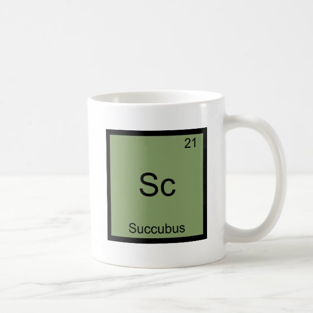 Sc - Succubus Funny Chemistry Element Symbol T-Shi Kaffeetasse (Rechts)