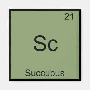 Sc - Succubus Lustiges Chemie-Element-Symbol-T-Shi Magnet