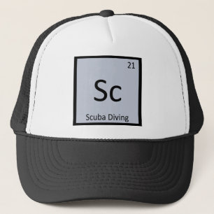 Sc - Tauchsport Chemie Periodensystem Truckerkappe