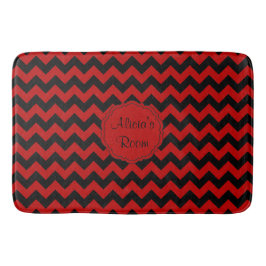 SC Zickzack Bath Mat-Red-Black Badematte