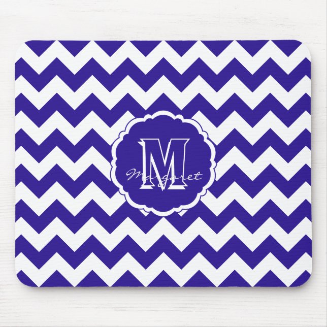 SC Zickzack Maus Pad Blue und White Light Mousepad (Vorne)