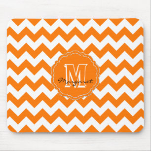 SC Zickzack Mouse Pad Orange und White Mousepad
