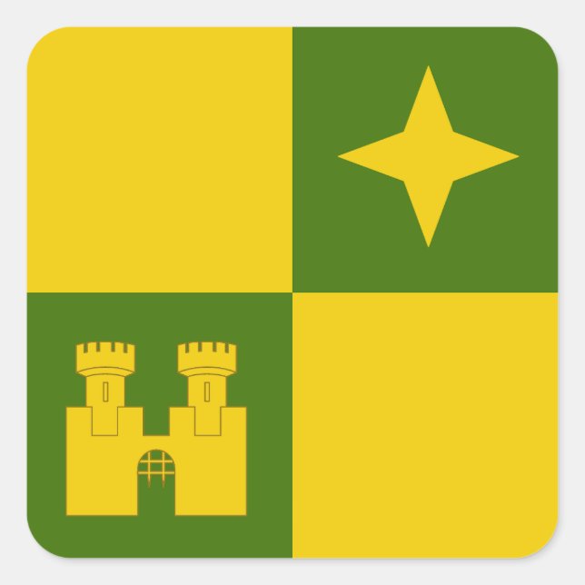 SCA Castle North Populace Abzeichen Quadratischer  Aufkleber (Vorderseite)