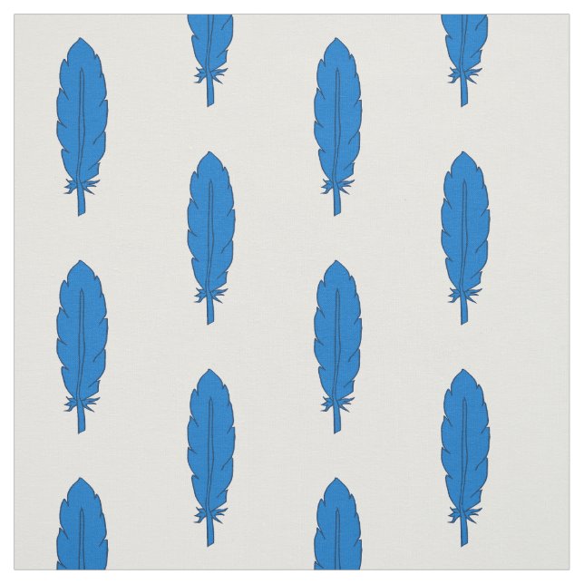 SCA Clan Blue Feather Fabric Stoff (Muster)