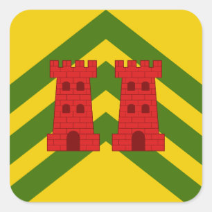 SCA Cloondara Populace Abzeichen Quadratischer Aufkleber