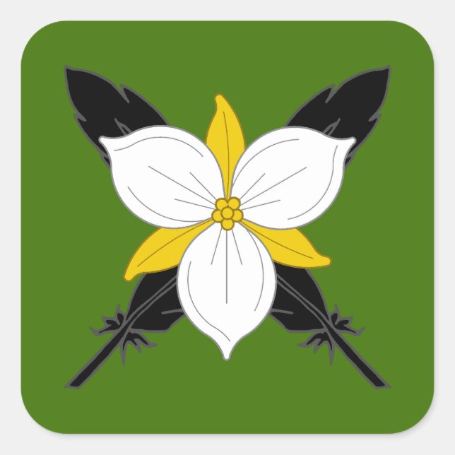 SCA Crows Gate Populace Abzeichen Quadratischer Aufkleber (Vorderseite)