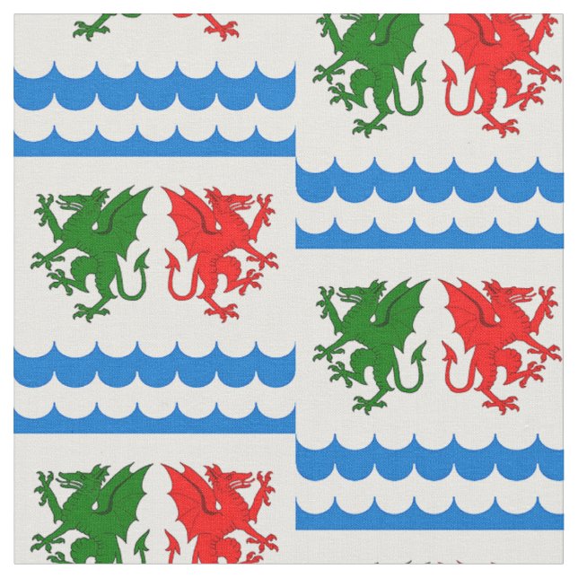 SCA Dragons Bay Populace Abzeichen Fabric Stoff (Nahaufnahme)